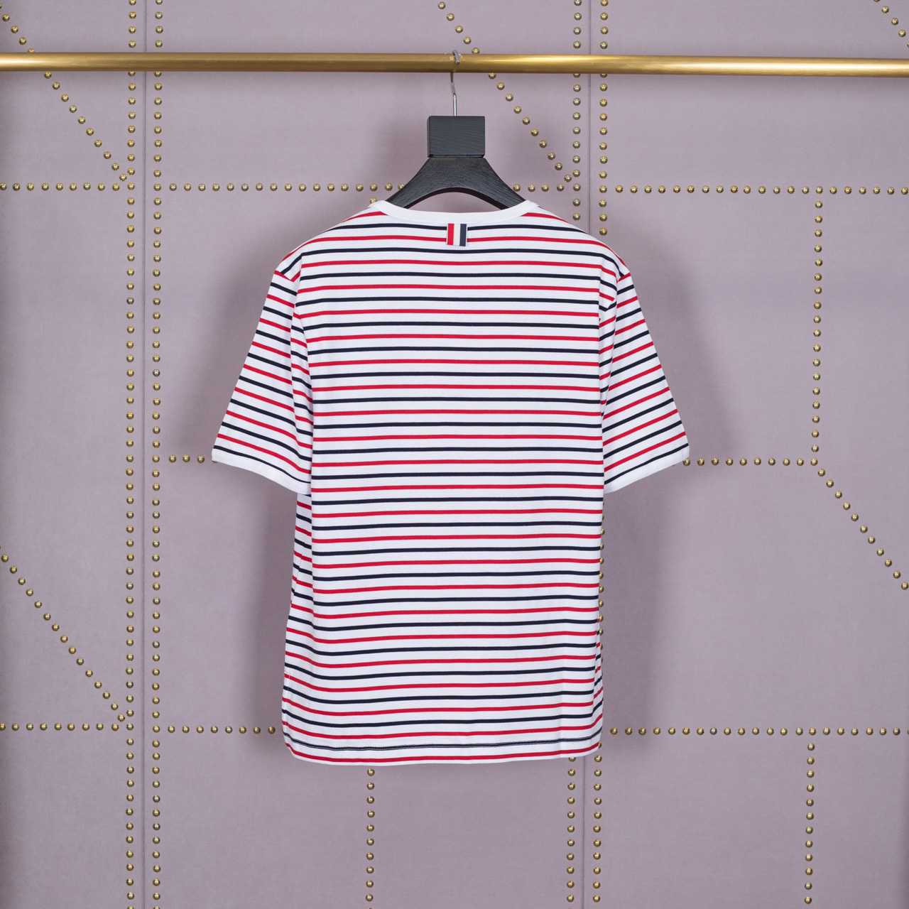 Thom Browne Striped Cotton Jersey T-shirt   1896 - DesignerGu