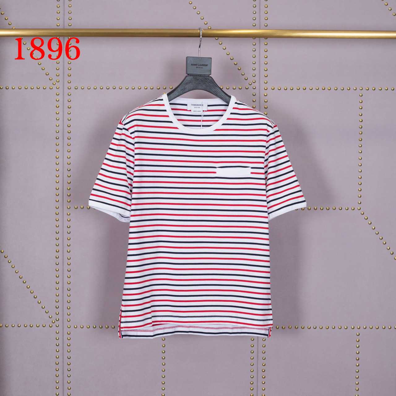Thom Browne Striped Cotton Jersey T-shirt   1896 - DesignerGu