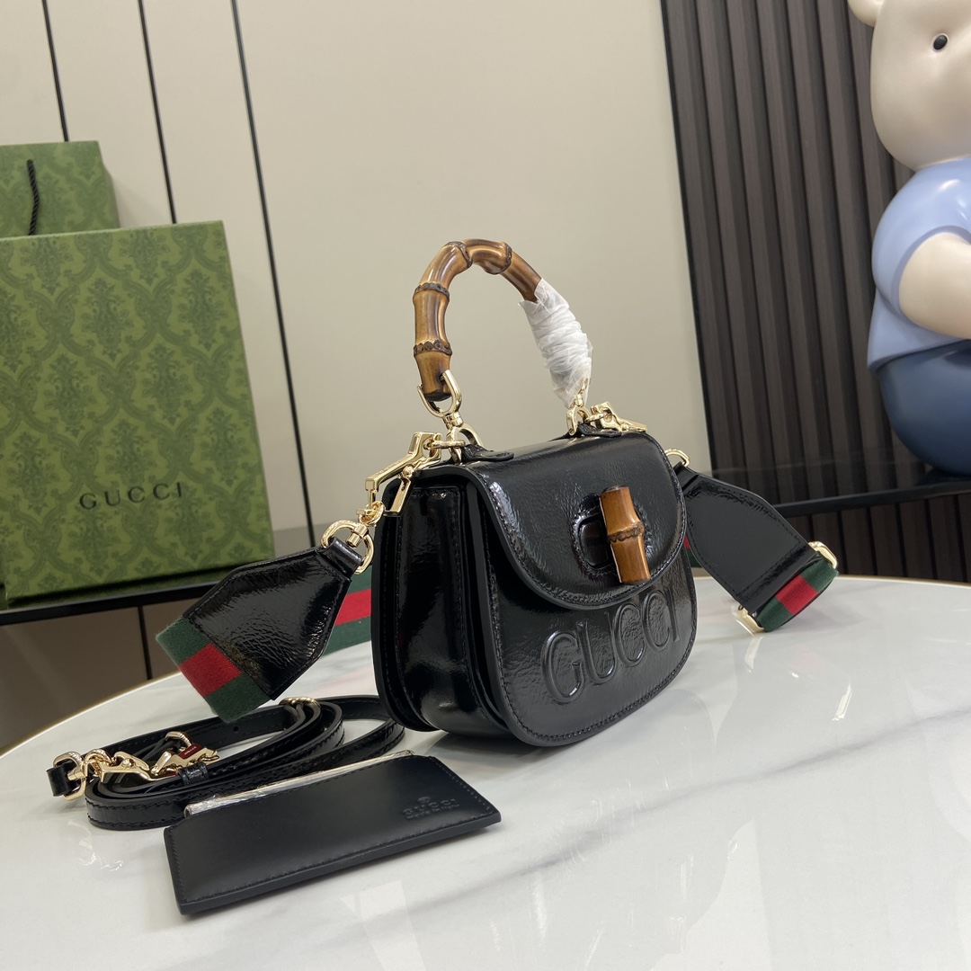 Gucci Bamboo 1947 Mini Top Handle Bag - DesignerGu