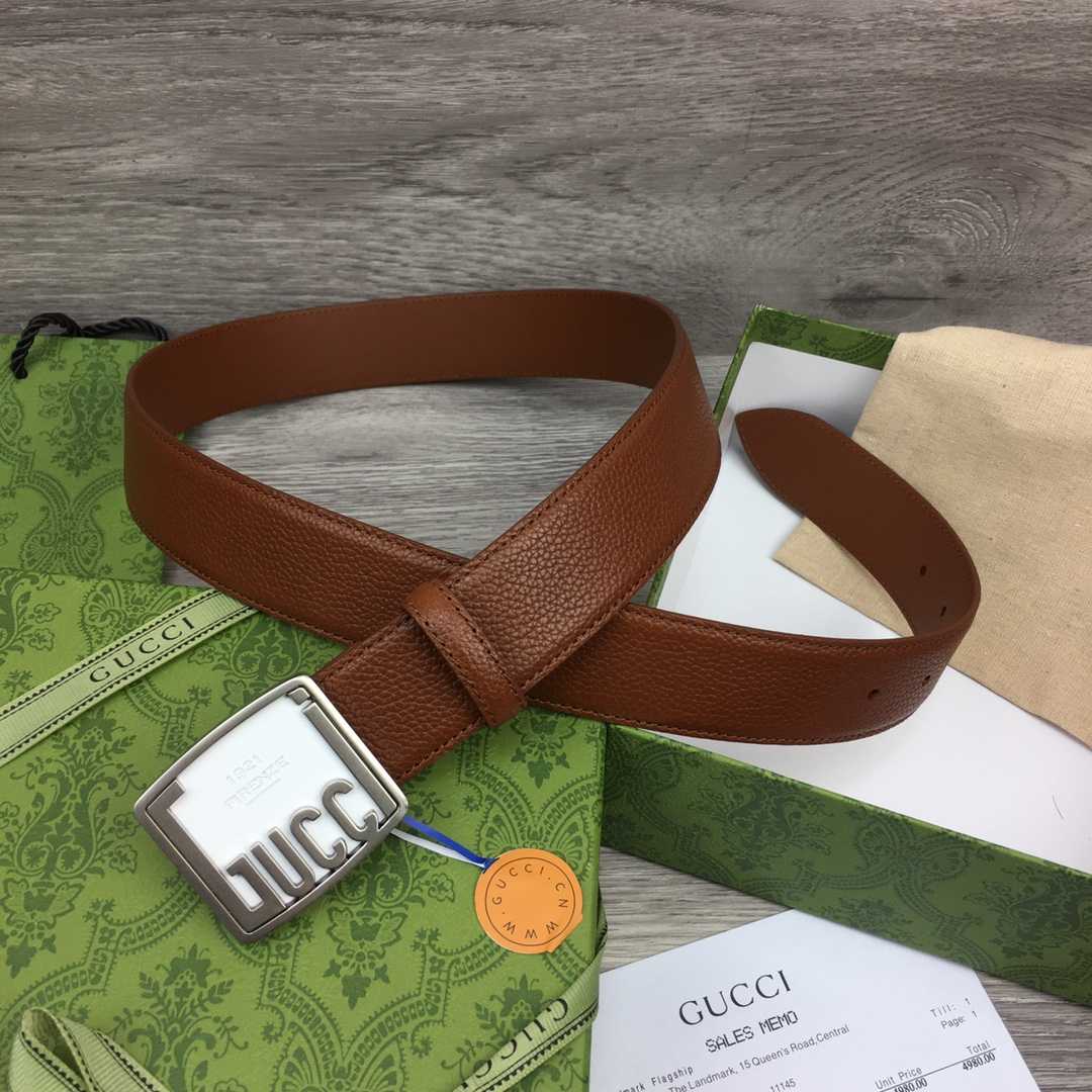 Gucci Leather Belt  35mm - DesignerGu