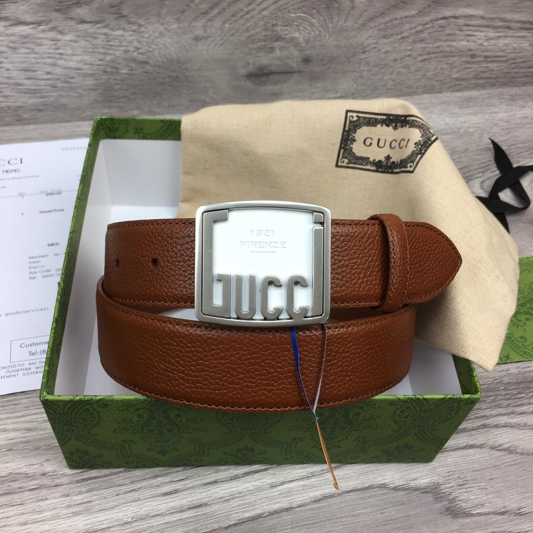 Gucci Leather Belt  35mm - DesignerGu