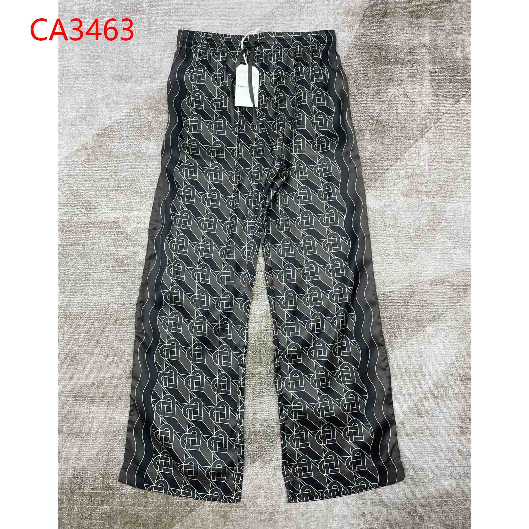 Casablanca Heart Monogram-print Silk Trousers CA3463 - DesignerGu