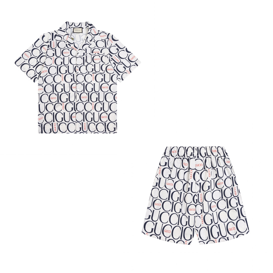 Gucci Silk Shirt & Short - DesignerGu