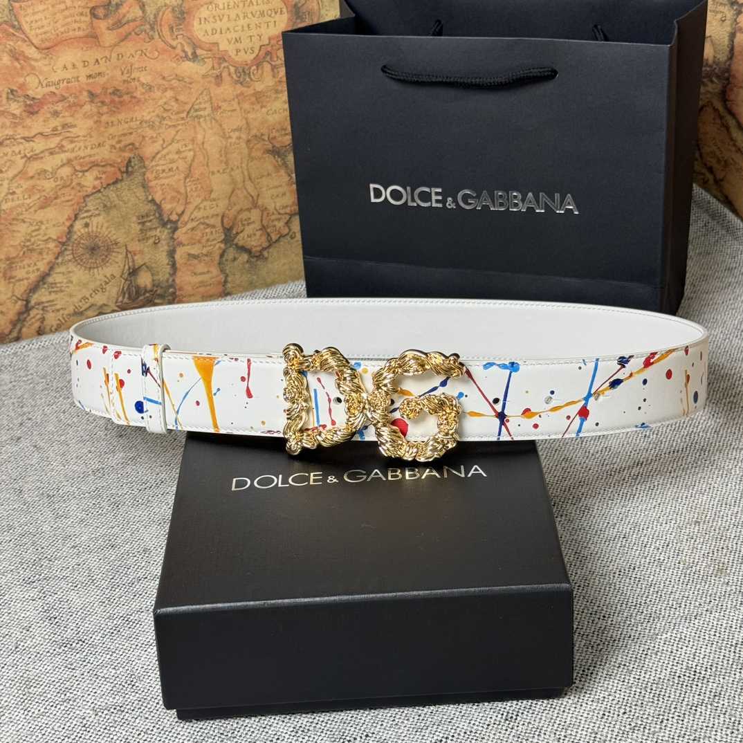 Dolce & Gabbana Abstract-print Buckle Belt - DesignerGu