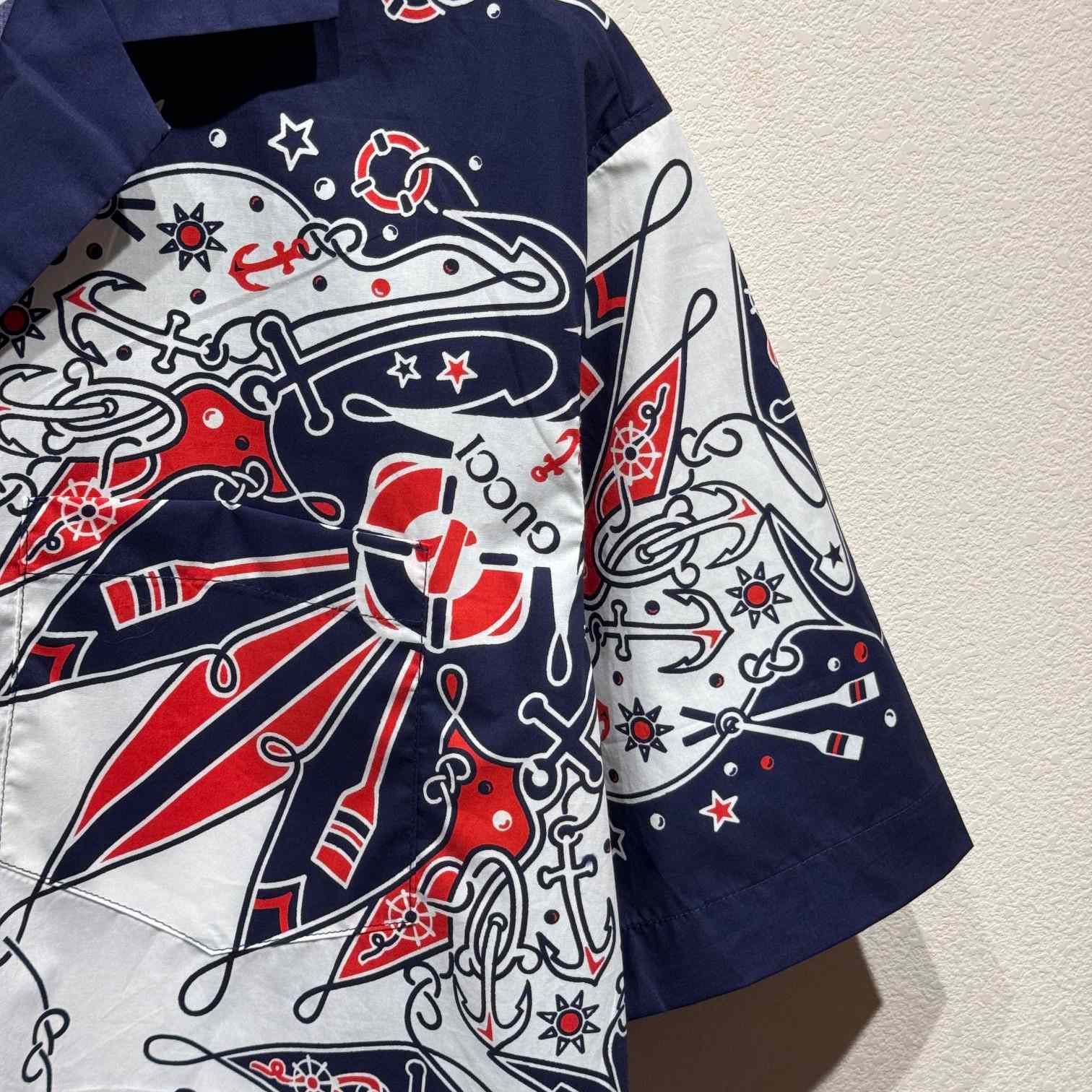 Gucci Double G bandana Print Cotton Shirt - DesignerGu