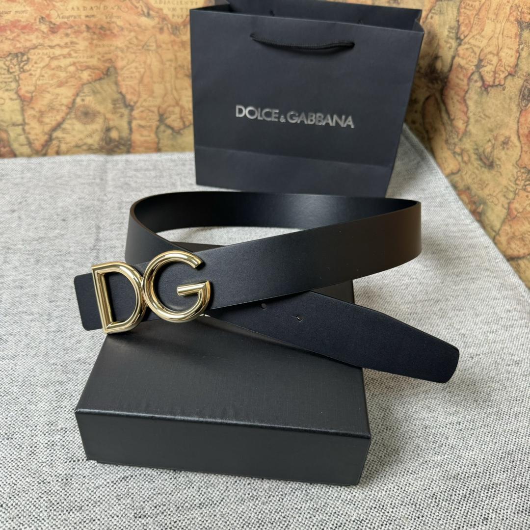 Dolce & Gabbana DG Logo-buckle Leather Belt   40mm - DesignerGu