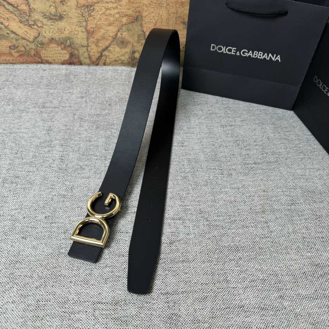 Dolce & Gabbana DG Logo-buckle Leather Belt   40mm - DesignerGu