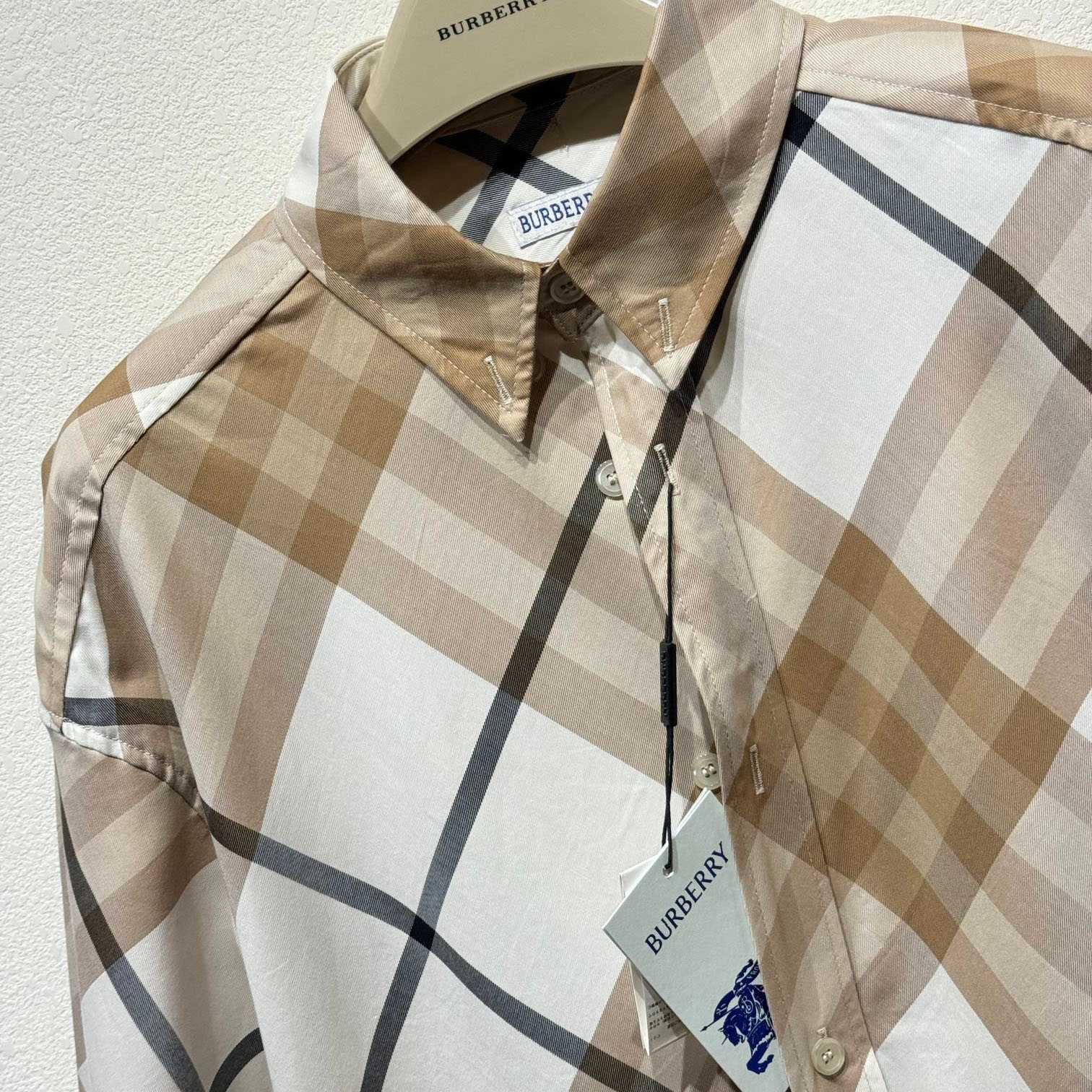 Burberry Check Cotton Shirt   - DesignerGu