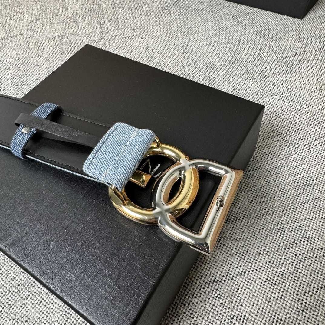 Dolce & Gabbana Denim Belt With DG Logo - DesignerGu