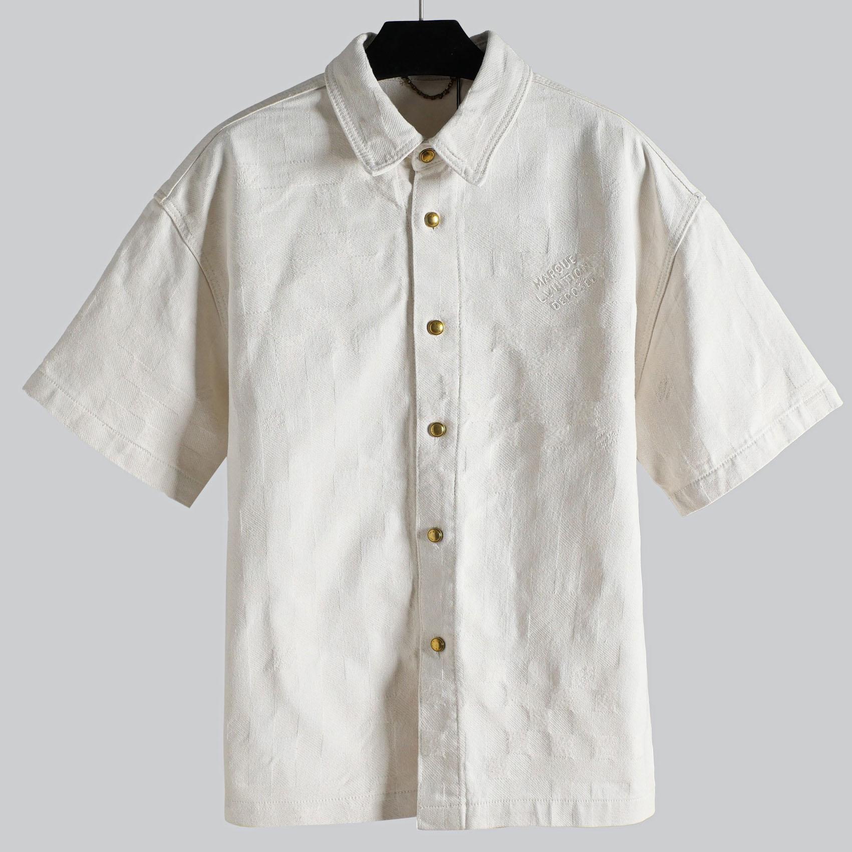 Louis Vuitton Damier Short-Sleeved Shirt    - DesignerGu