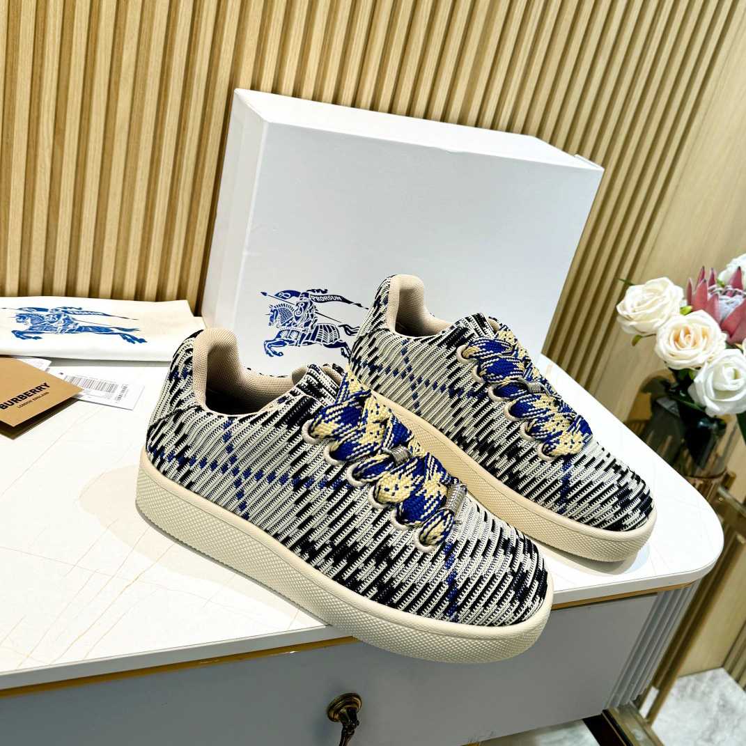 Burberry Check Knit Box Sneakers - DesignerGu