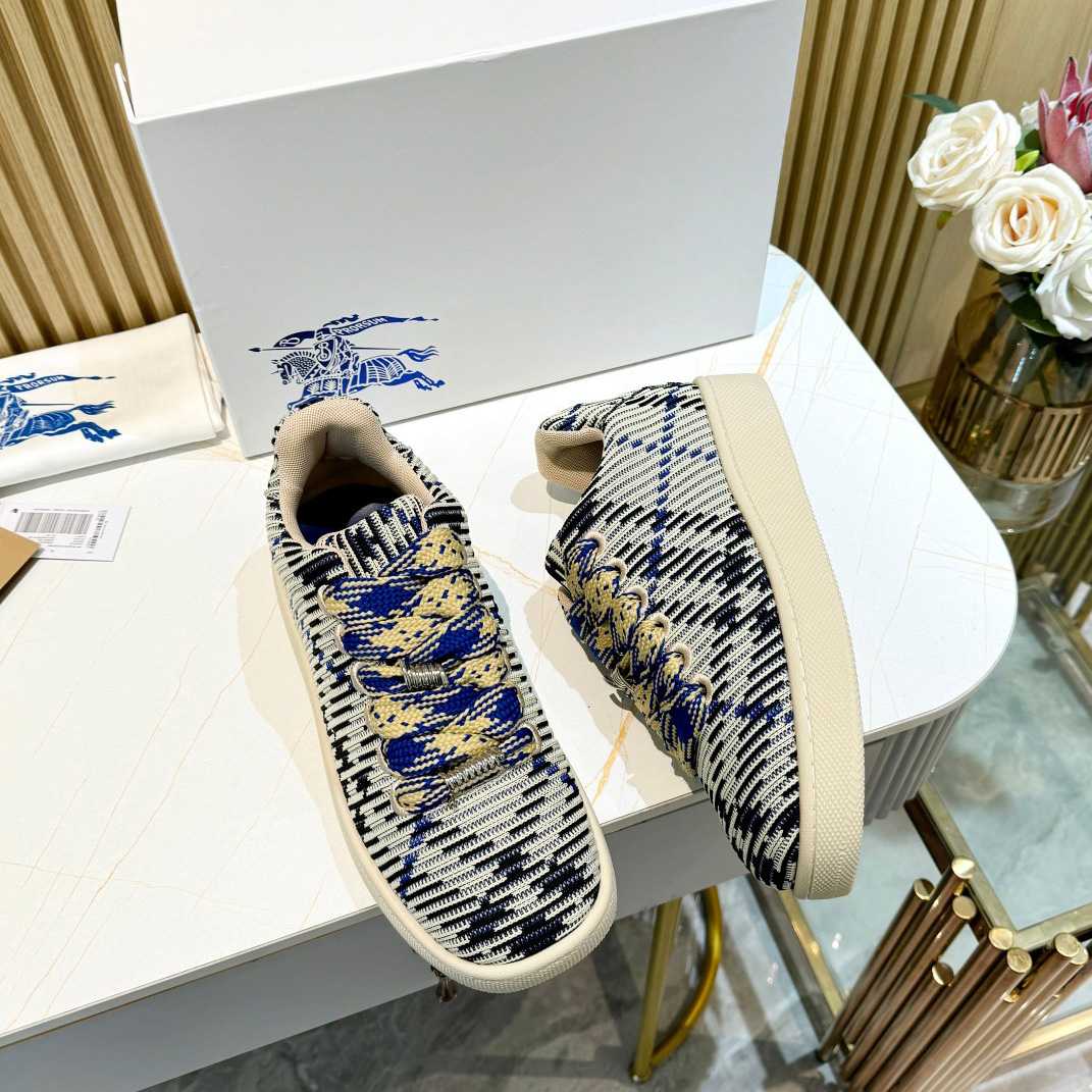 Burberry Check Knit Box Sneakers - DesignerGu