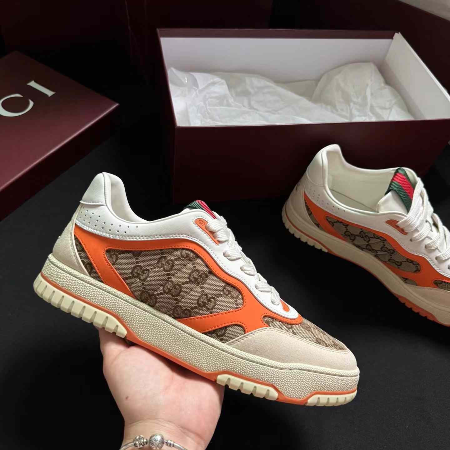 Gucci Re-Web Sneakers - DesignerGu