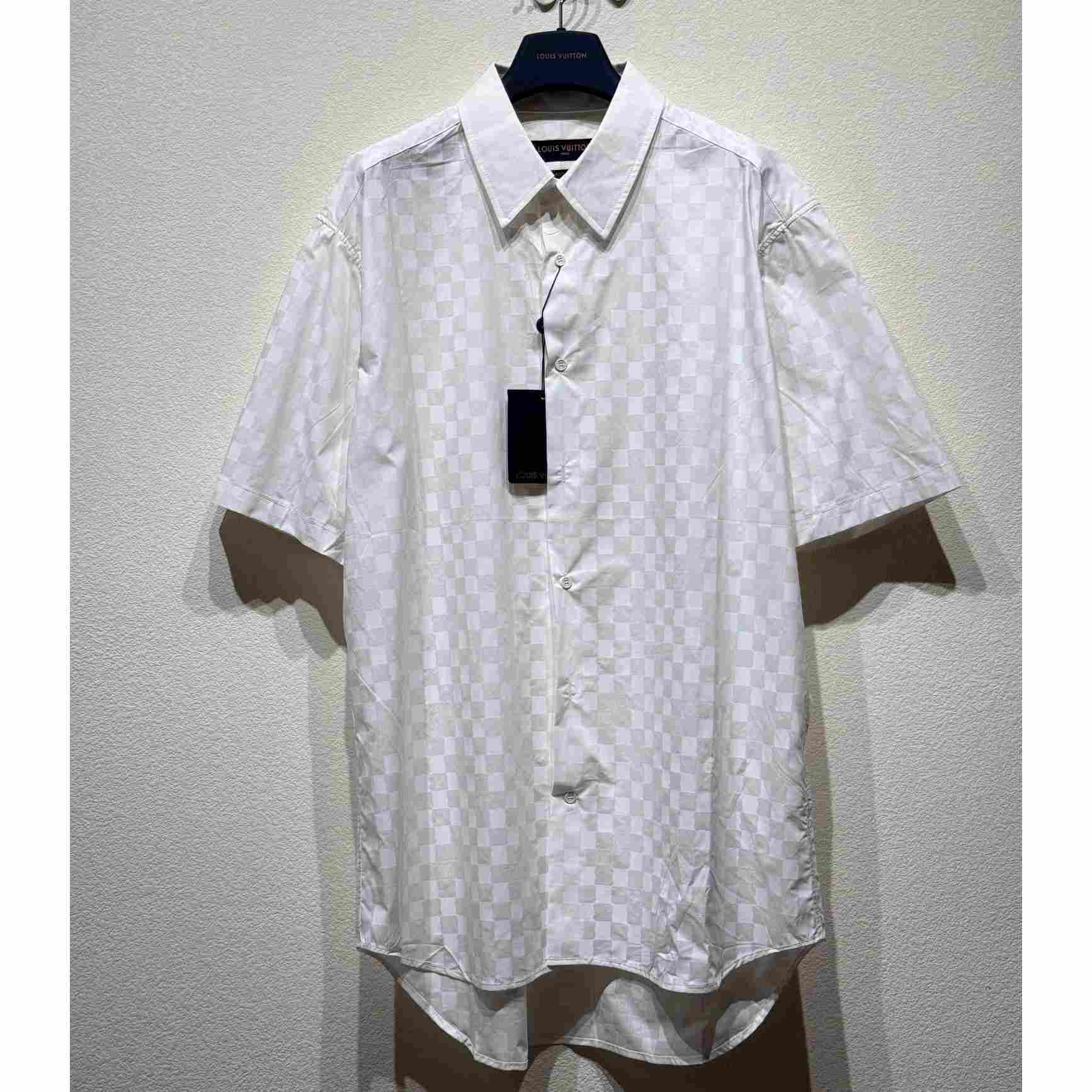 Louis Vuitton Short-Sleeved Cotton Shirt   1AFJW3 - DesignerGu