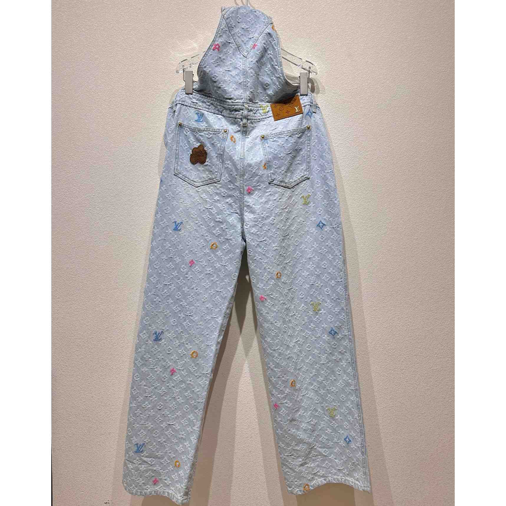 Louis Vuitton Monogram Denim Dungarees   1AFPVH - DesignerGu