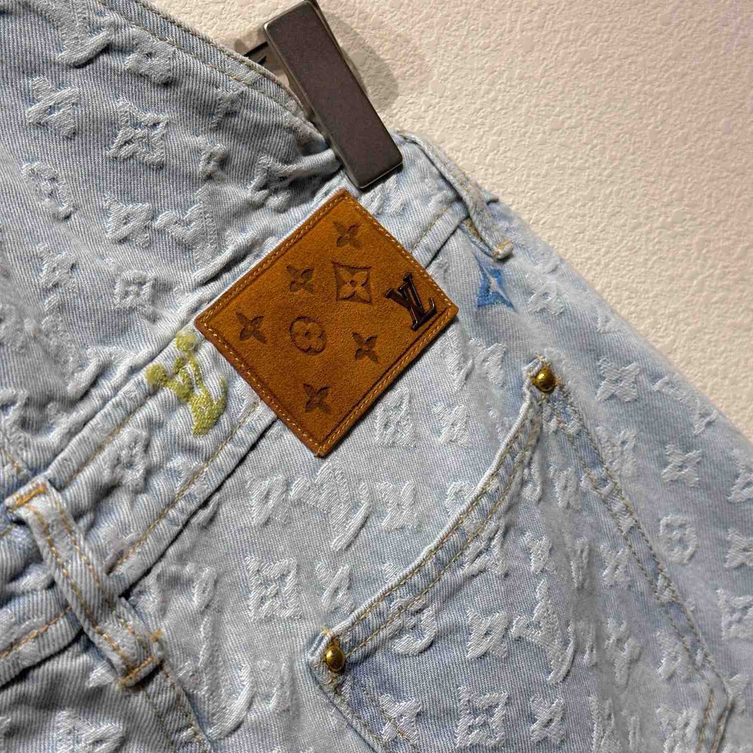 Louis Vuitton Monogram Denim Dungarees   1AFPVH - DesignerGu