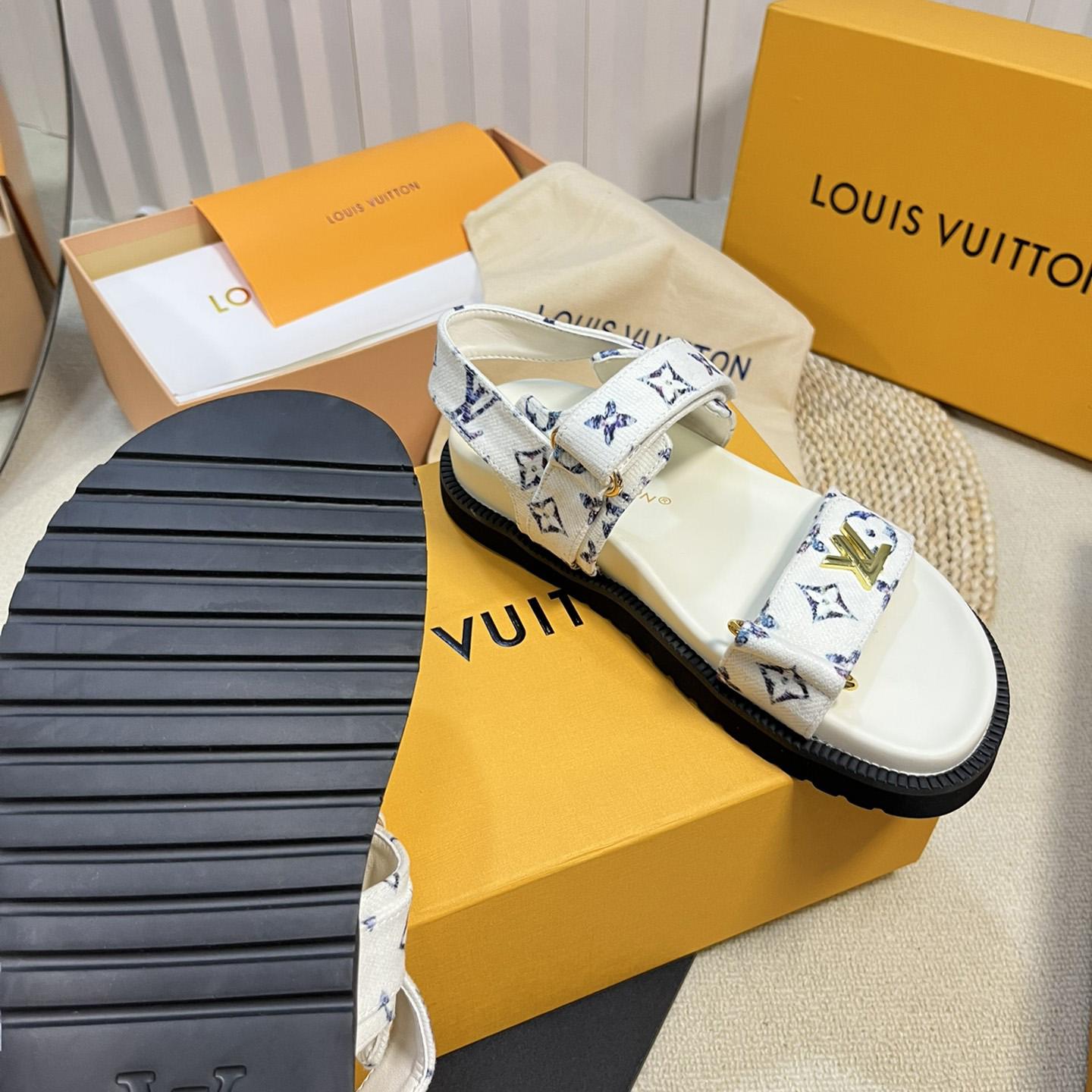 Louis Vuitton LV Sunset Comfort Flat Sandal    - DesignerGu