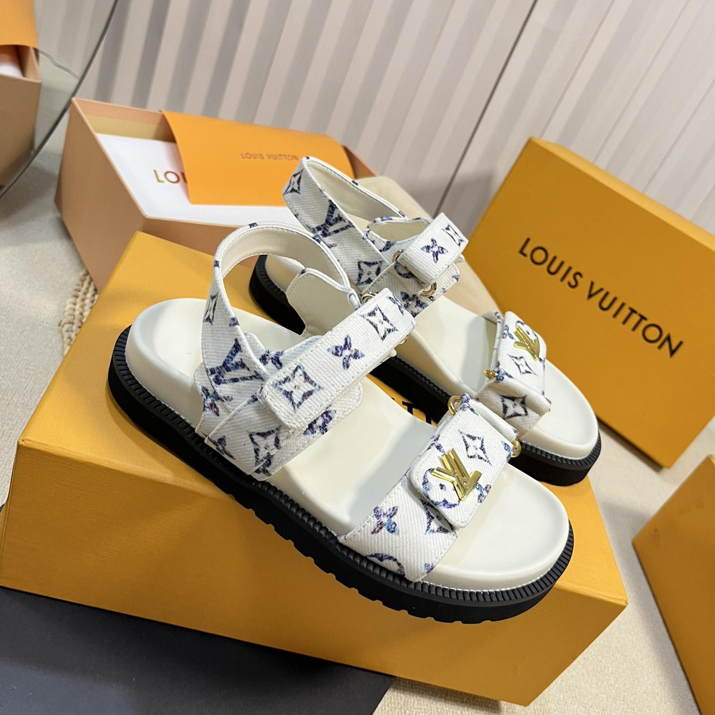 Louis Vuitton LV Sunset Comfort Flat Sandal    - DesignerGu