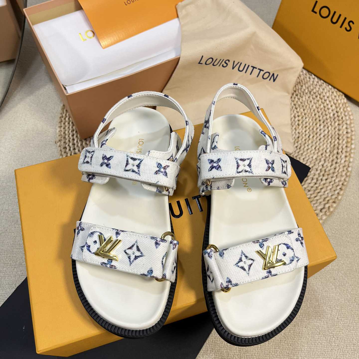 Louis Vuitton LV Sunset Comfort Flat Sandal    - DesignerGu