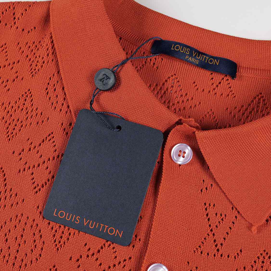 Louis Vuitton Monogram Pointelle Short-Sleeved Cotton Shirt  1AFQSX - DesignerGu