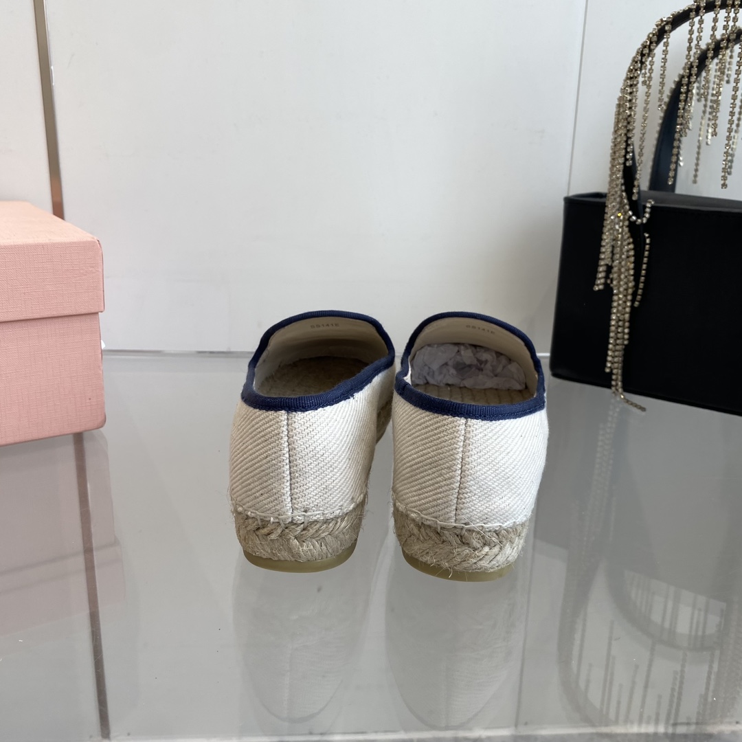 Miu Miu Cotton Drill Espadrilles - DesignerGu