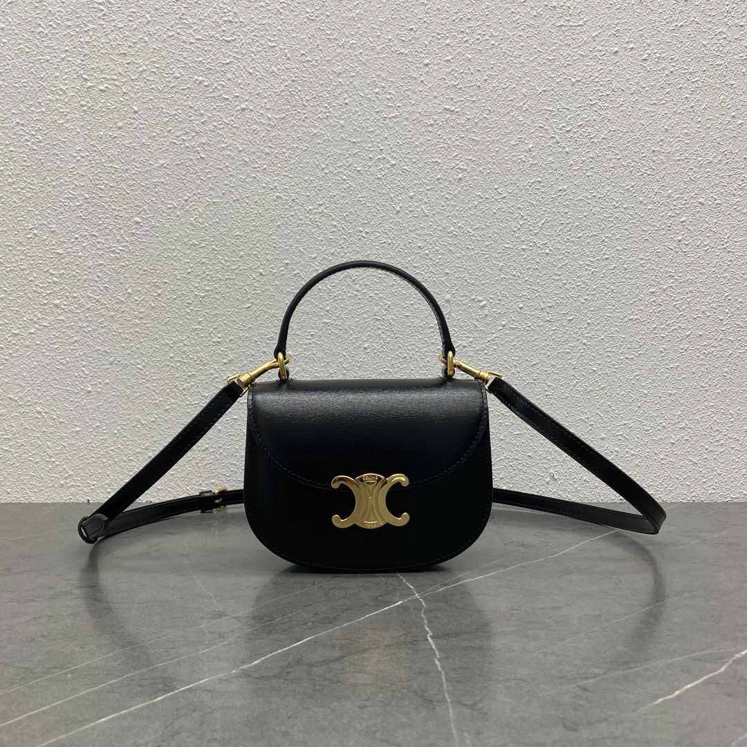 Celine Mini Besace Clea In Shiny Calfskin - DesignerGu