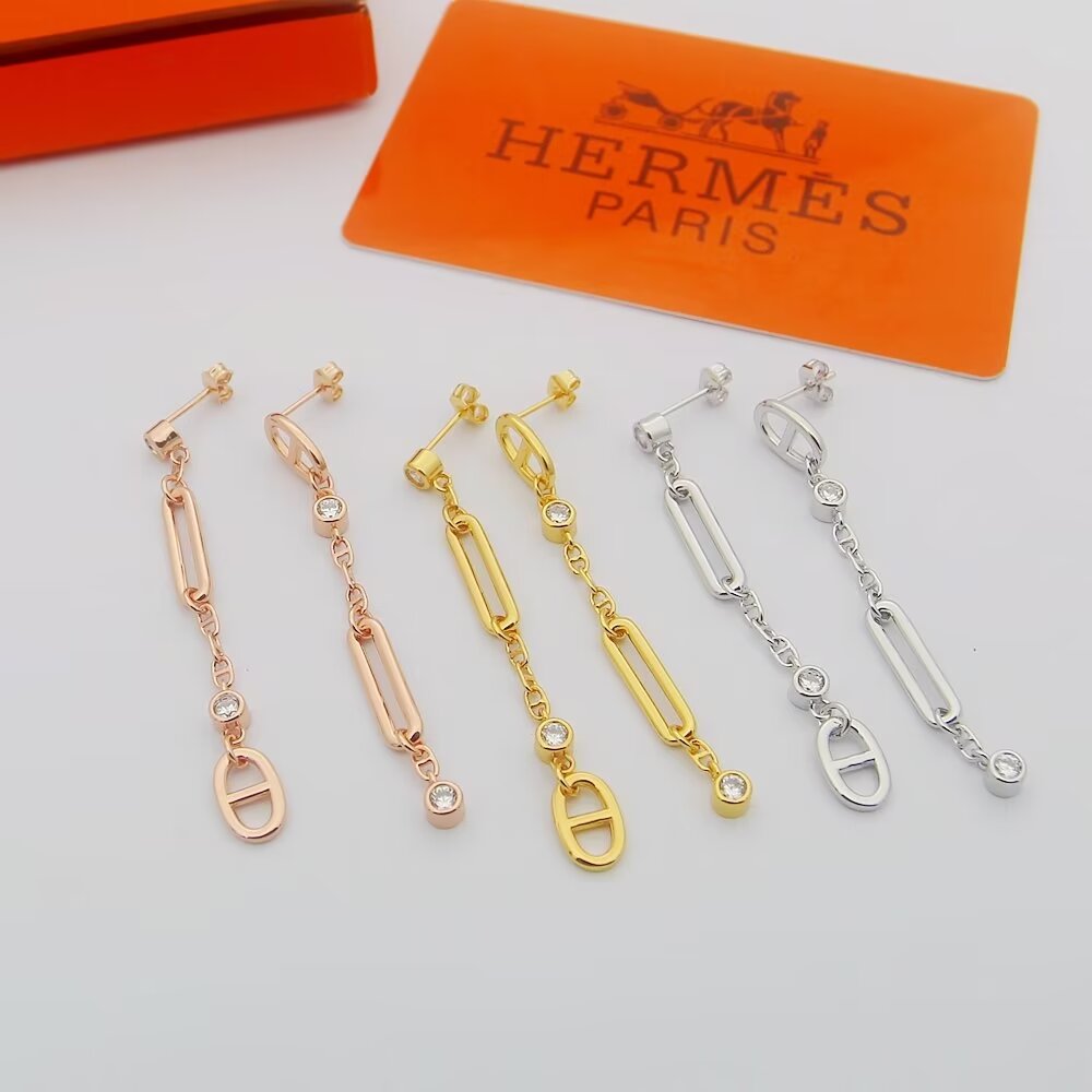 Hermes Chaine D'ancre Chaos Earrings - DesignerGu