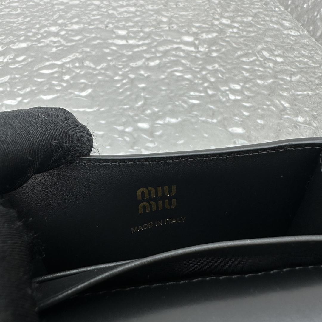 Miu Miu Leather Wallet With Leather And Cord Shoulder Strap - DesignerGu