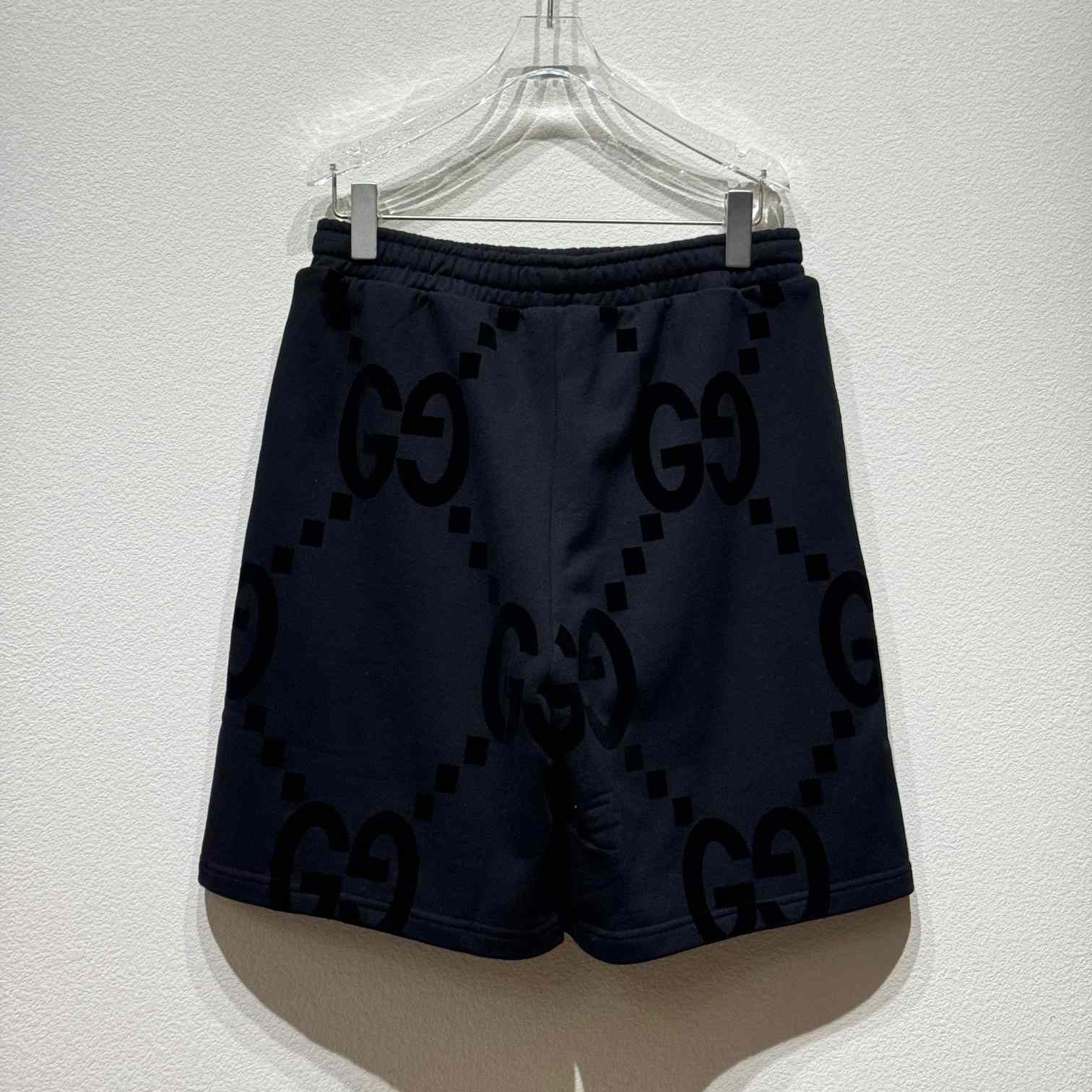 Gucci GG Flocked Print Cotton Shorts - DesignerGu