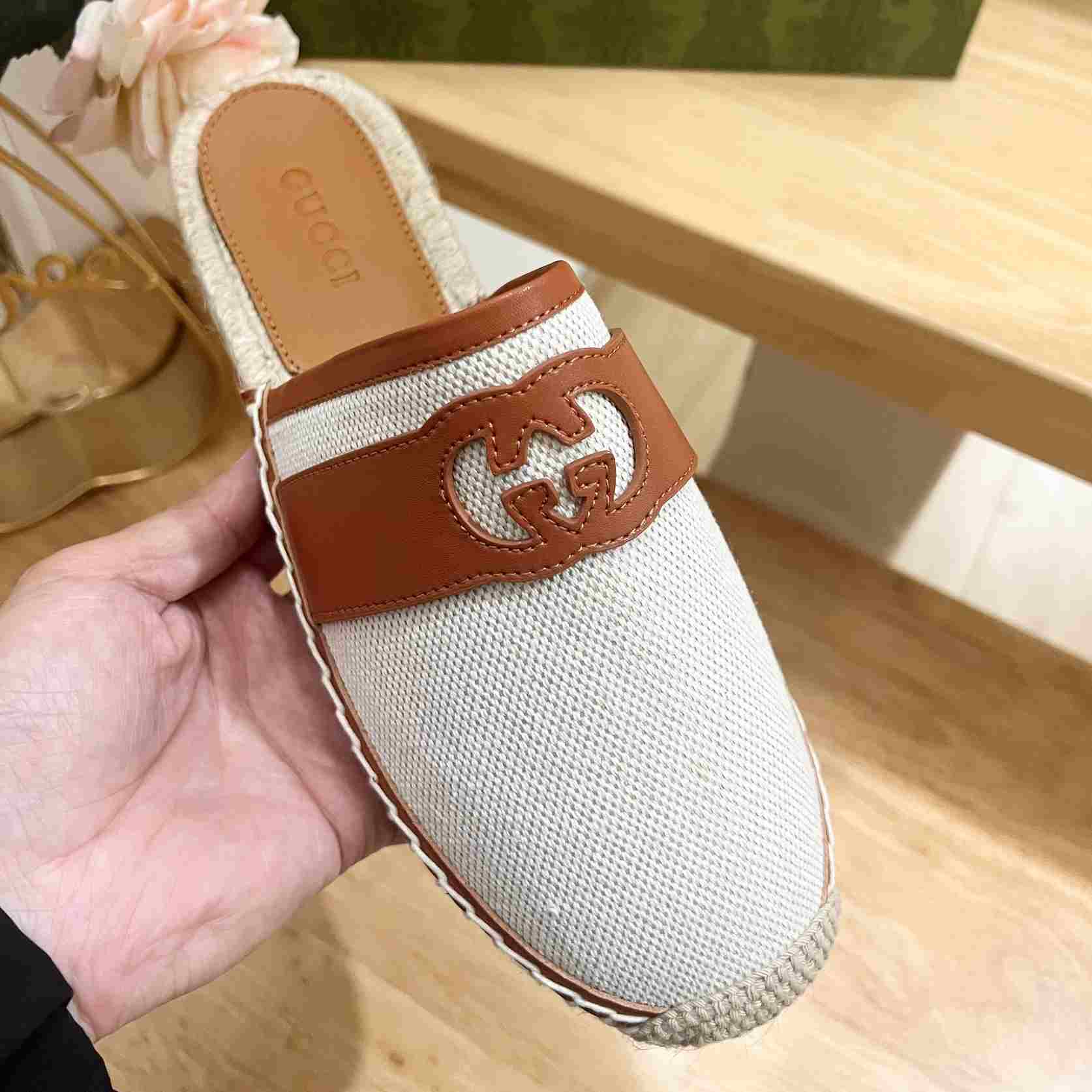 Gucci Interlocking G Slide Espadrille - DesignerGu