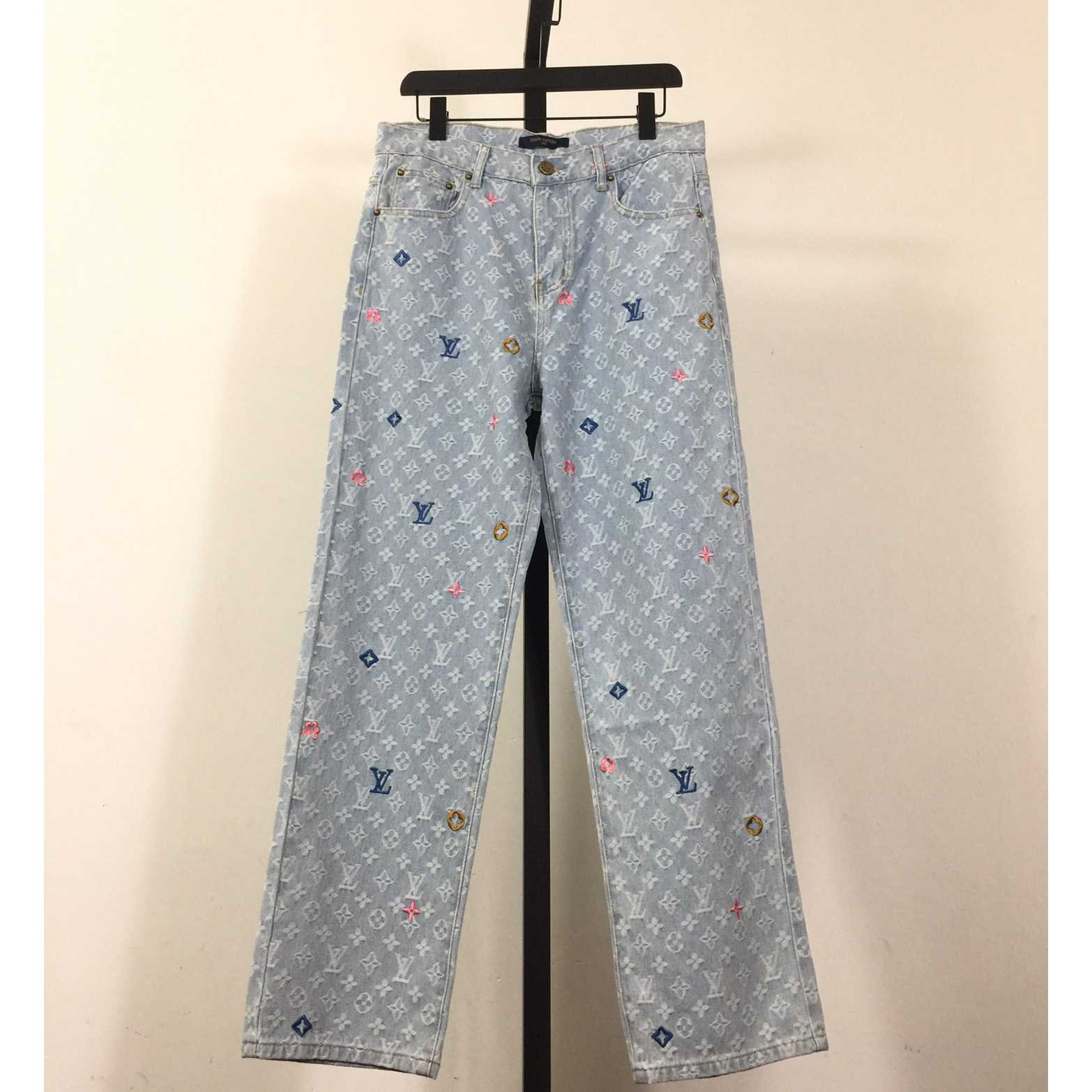 Louis Vuitton Monogram Denim Pants - DesignerGu