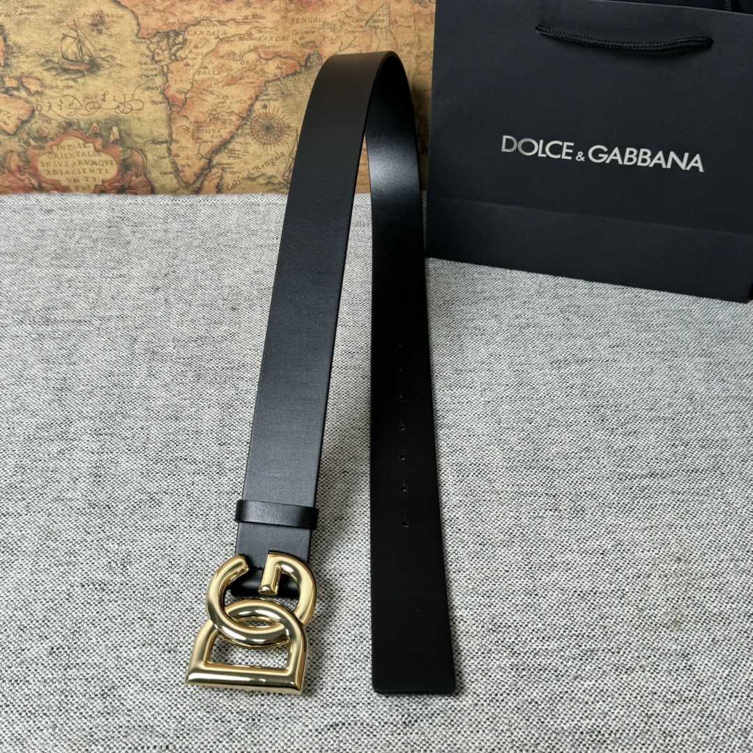 Dolce & Gabbana DG Logo-buckle Leather Belt   40mm - DesignerGu