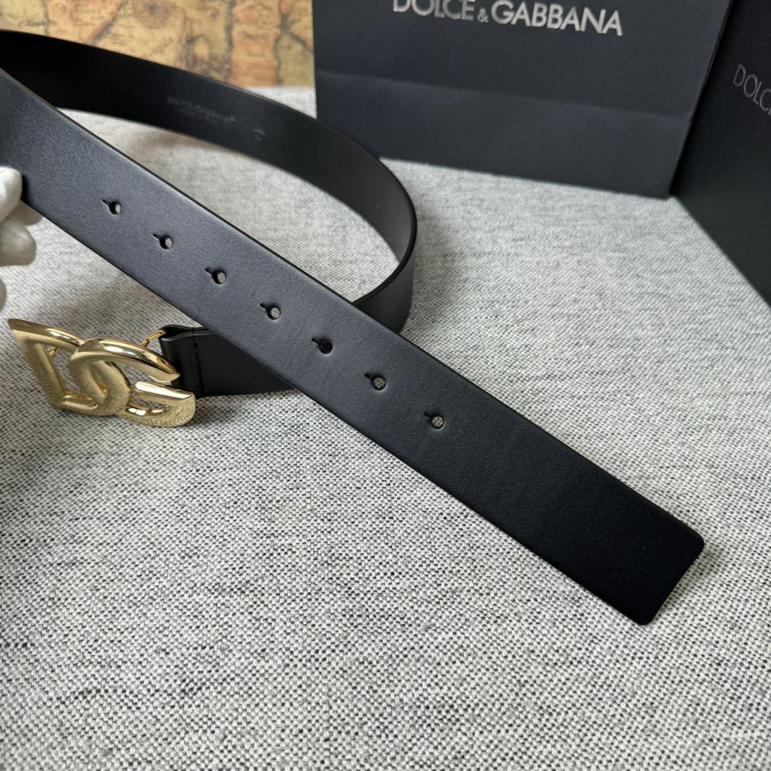 Dolce & Gabbana DG Logo-buckle Leather Belt   40mm - DesignerGu