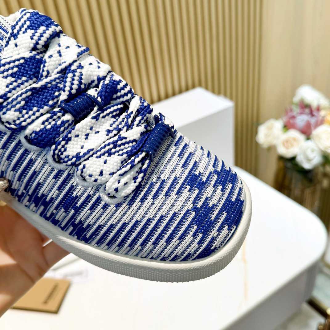 Burberry Check Knit Box Sneakers - DesignerGu