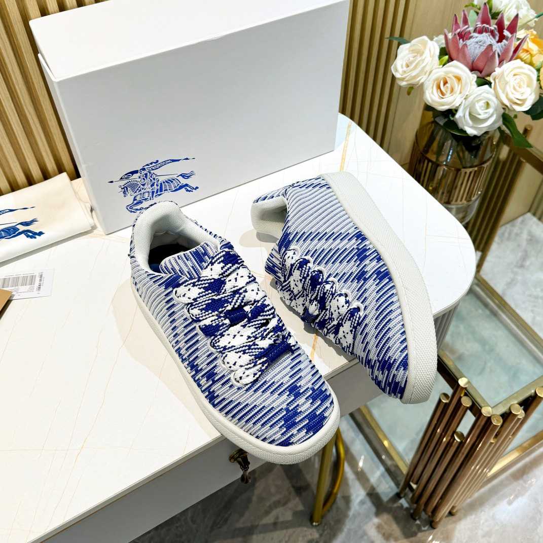 Burberry Check Knit Box Sneakers - DesignerGu