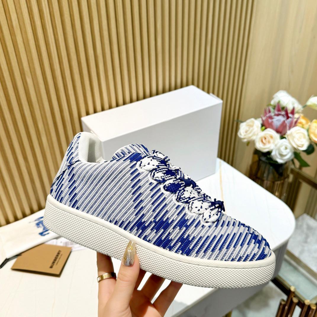 Burberry Check Knit Box Sneakers - DesignerGu