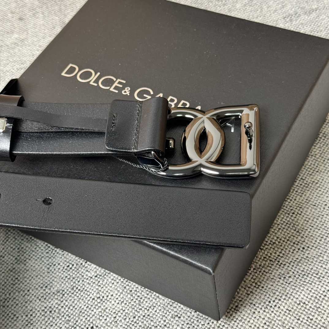 Dolce & Gabbana DG Logo-buckle Leather Belt   35mm - DesignerGu