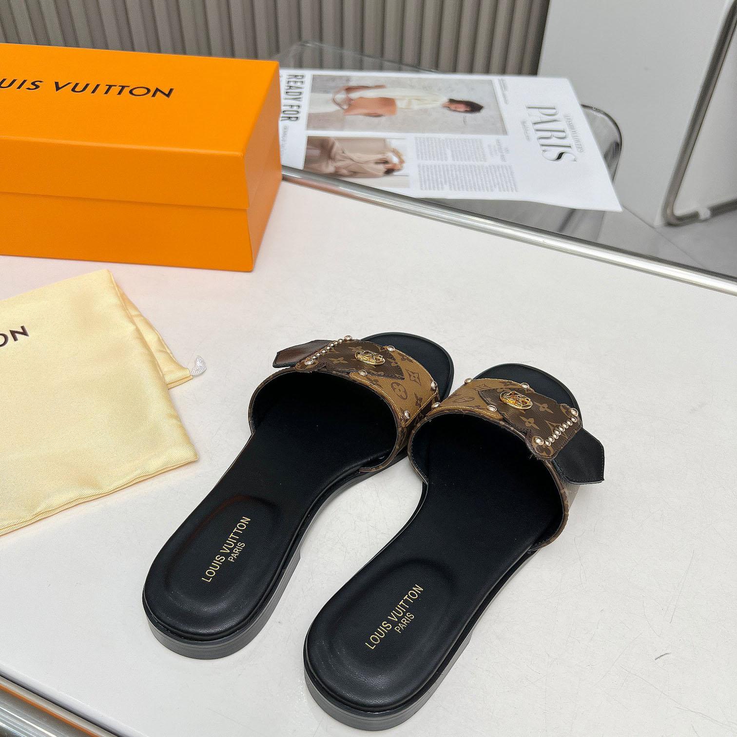 Louis Vuitton LV Frame Flat Mule   1ACXGE - DesignerGu