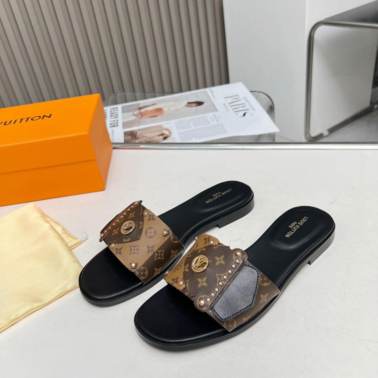 Louis Vuitton LV Frame Flat Mule   1ACXGE - DesignerGu