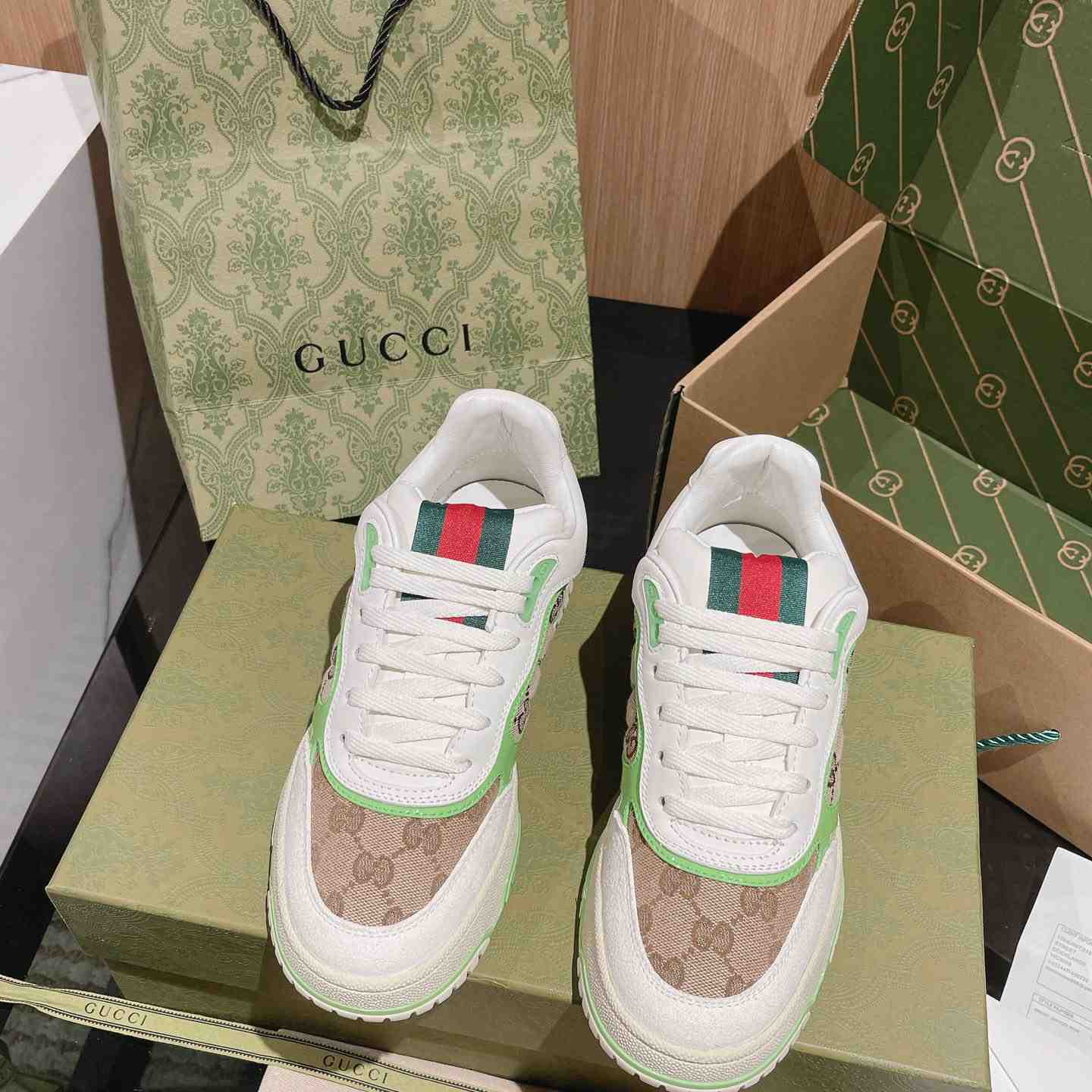 Gucci Re-Web Sneakers - DesignerGu