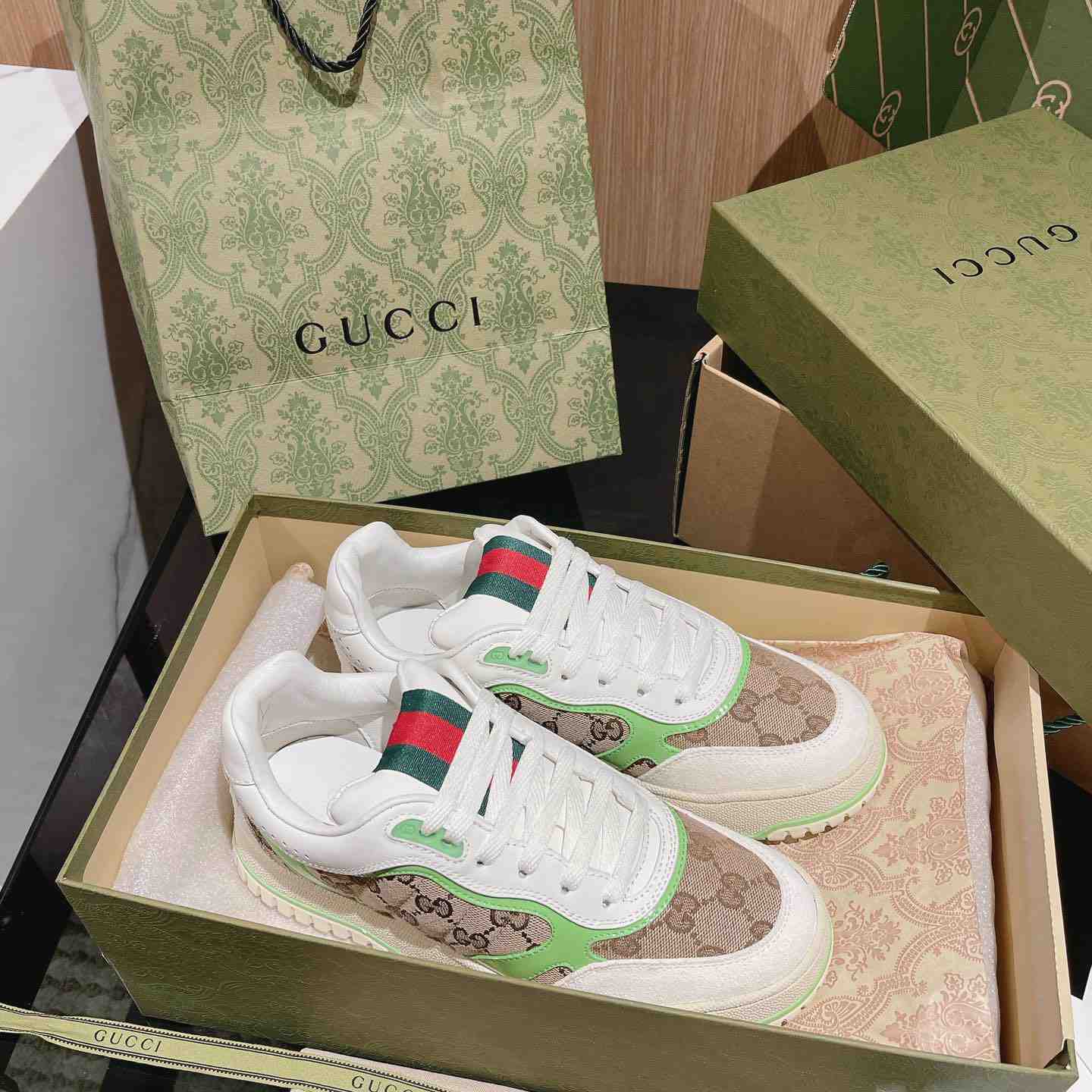 Gucci Re-Web Sneakers - DesignerGu