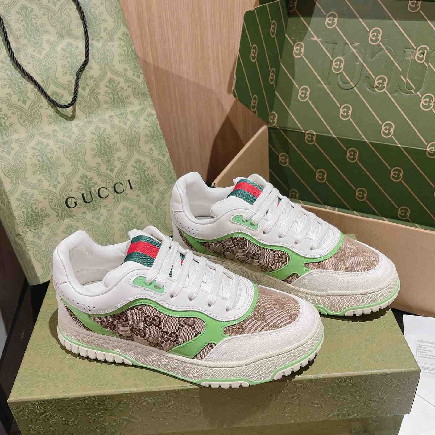 Gucci Re-Web Sneakers - DesignerGu