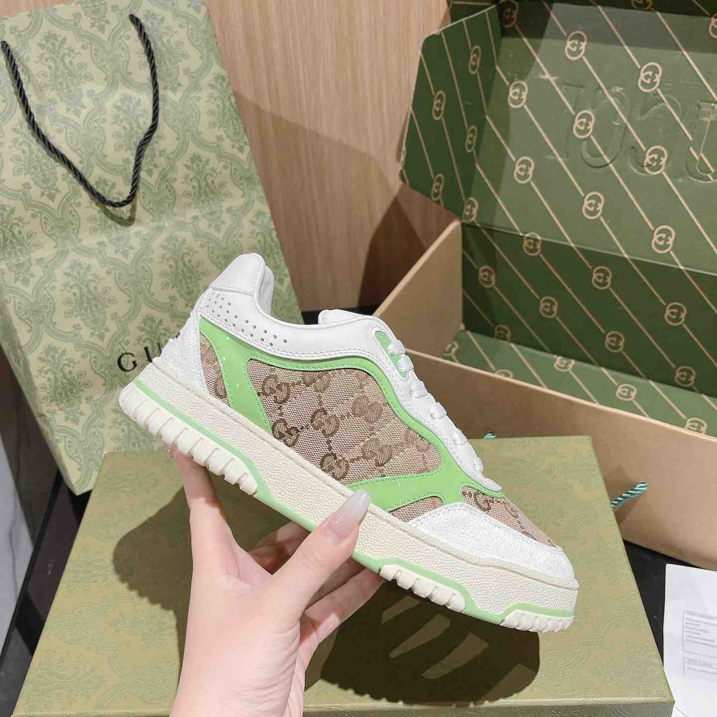 Gucci Re-Web Sneakers - DesignerGu