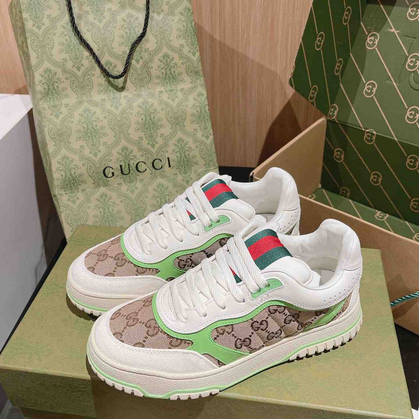 Gucci Re-Web Sneakers - DesignerGu