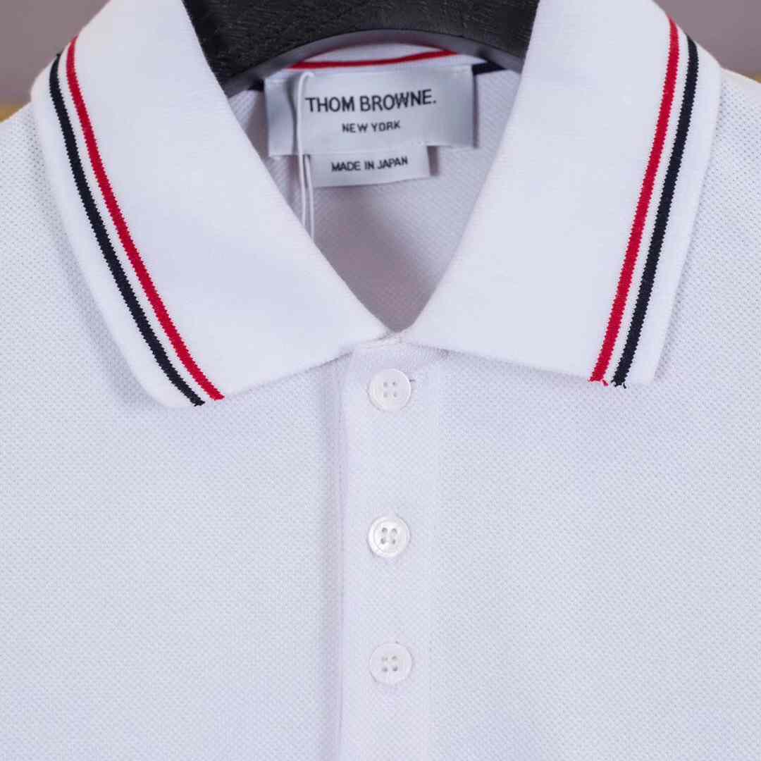 Thom Browne Bar Stripe Short-sleeve Polo   TB1767 - DesignerGu