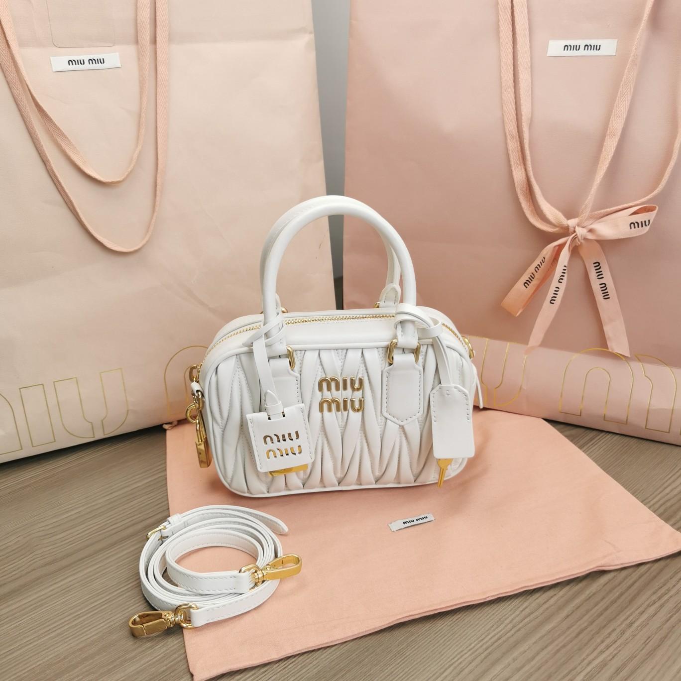 Miu Miu Arcadie Matelassé Nappa Leather Mini-bag - DesignerGu