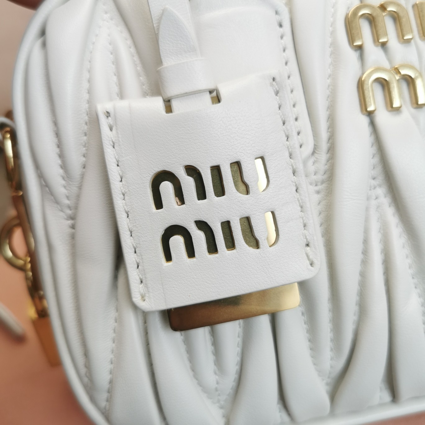 Miu Miu Arcadie Matelassé Nappa Leather Mini-bag - DesignerGu