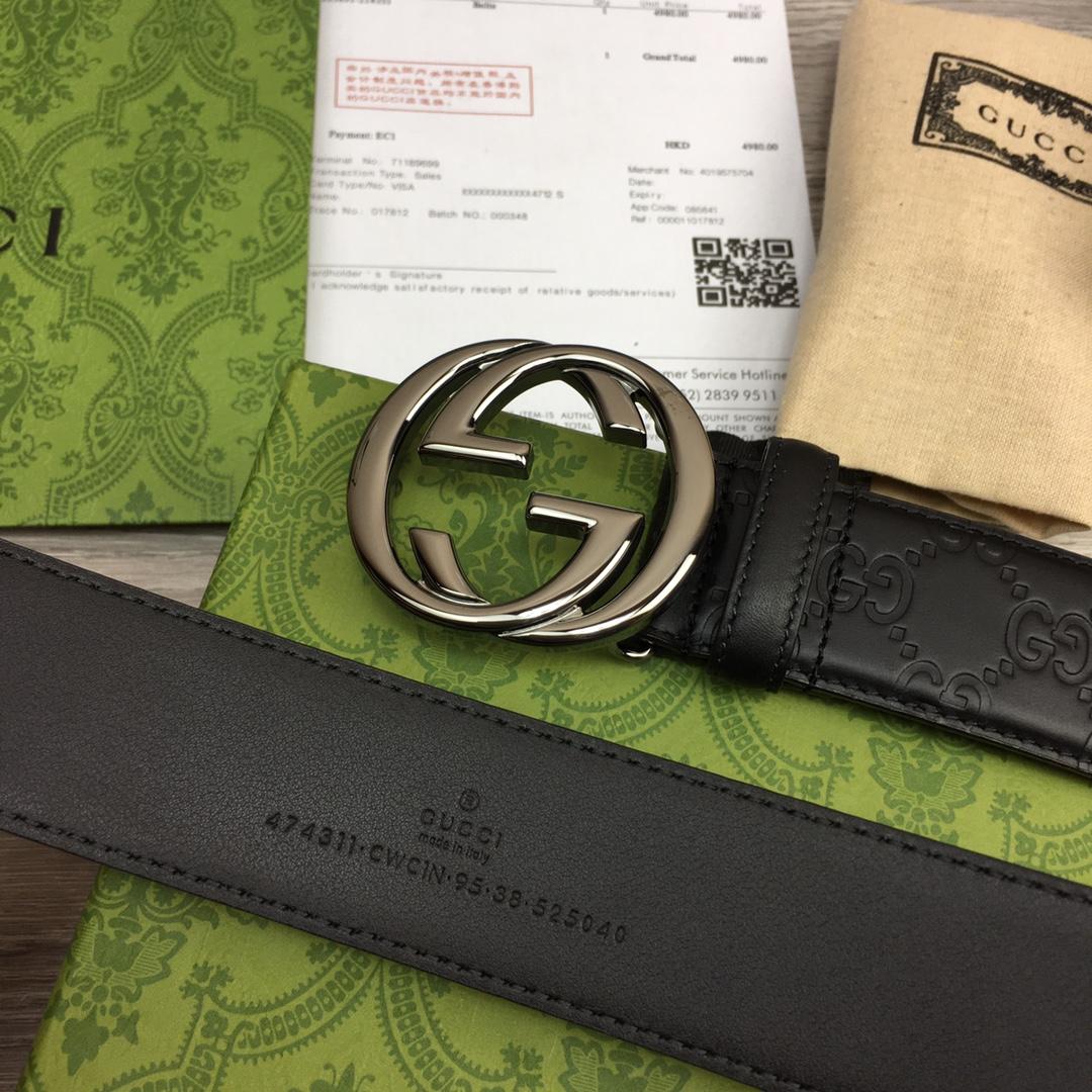 Gucci Leather Belt  40mm - DesignerGu