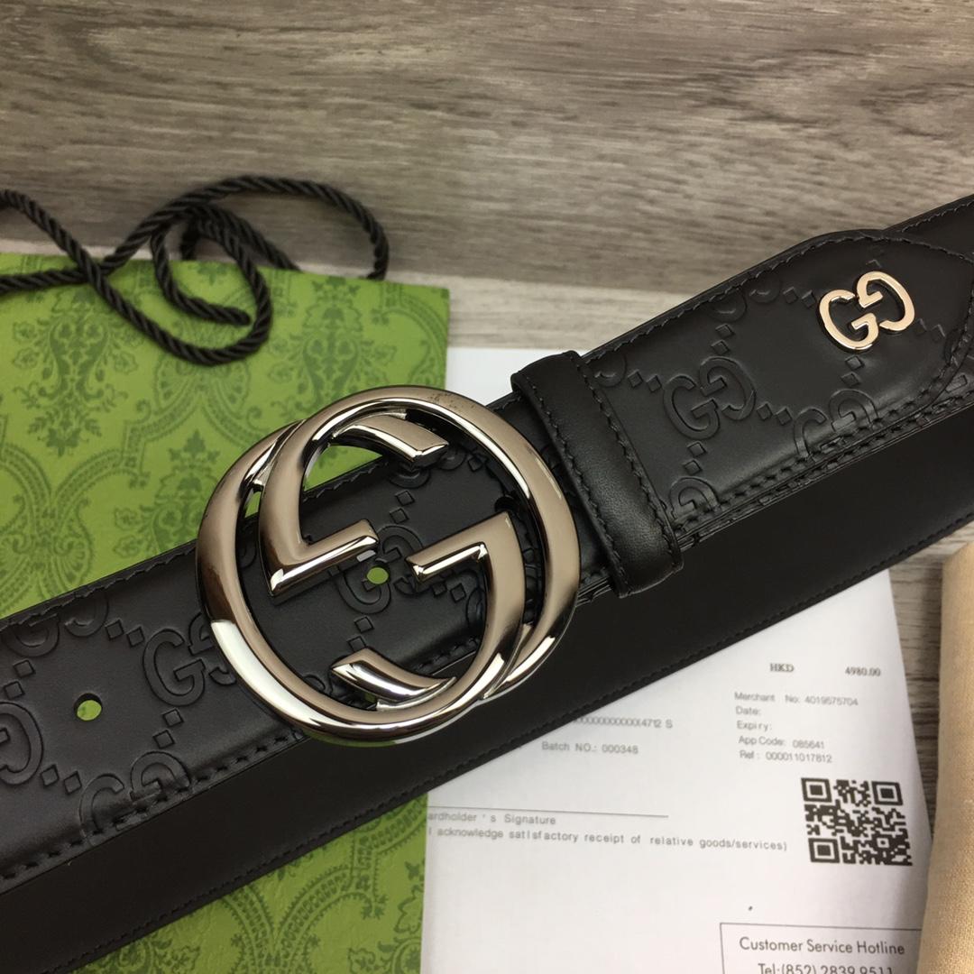 Gucci Leather Belt  40mm - DesignerGu