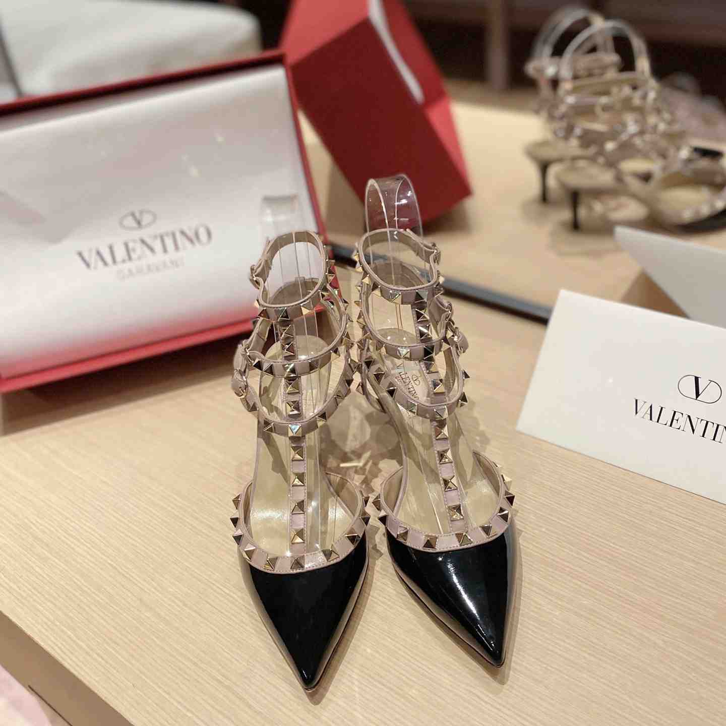 Valenti Garavani Rockstud 65mm Caged Pumps - DesignerGu